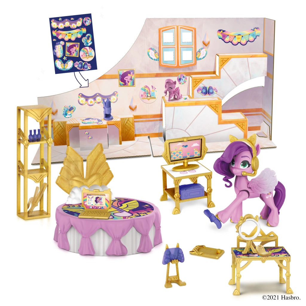 My Little Pony: Una Nuova Generazione, Royal Room Reveal di Princess Pipp Petals, Pony da 7,5 cm, Giocattolo rivelato da