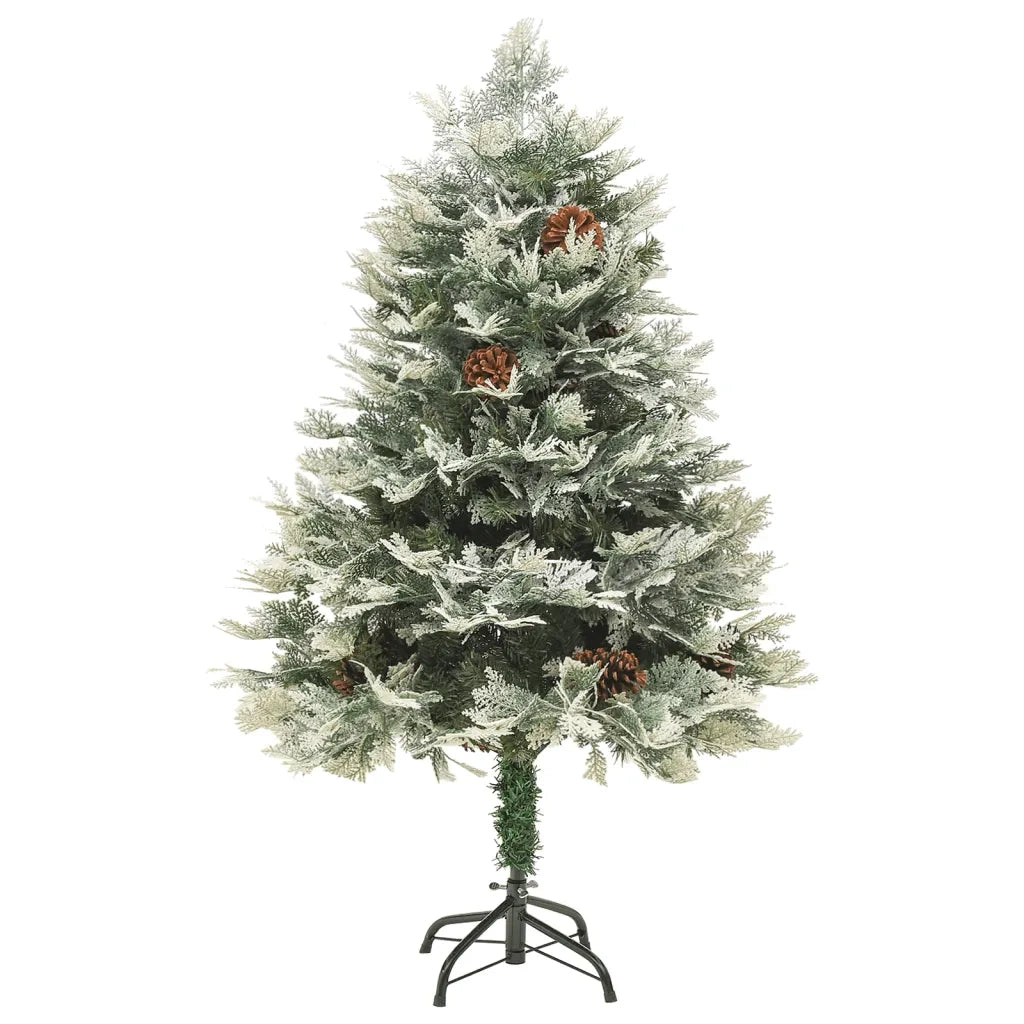 Albero di Natale | Decorazioni natalizie Preilluminato con Pigne Verde 150 cm PVC e PE