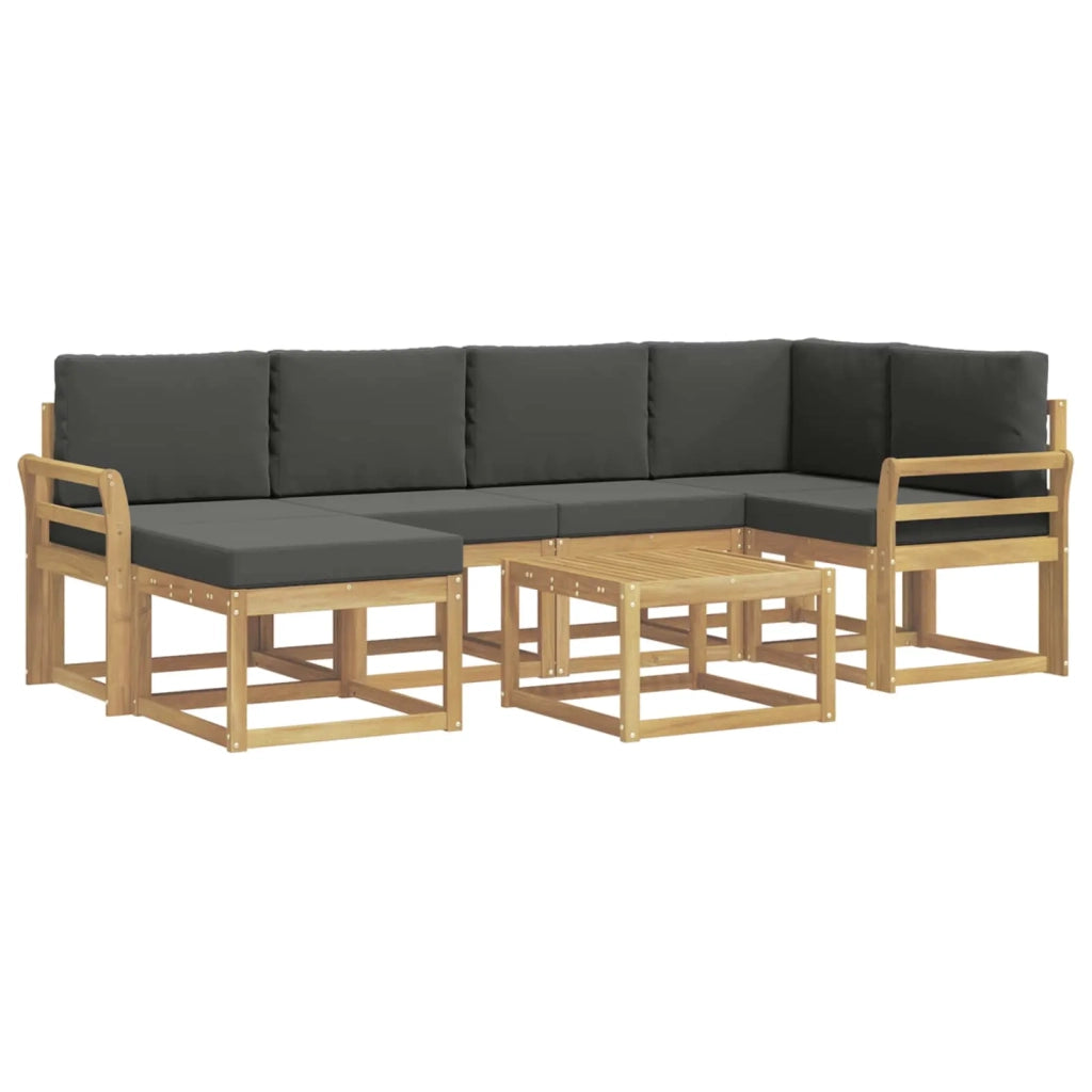 Set di divani da esterno 7 pz Bianco e Antracite 3387911