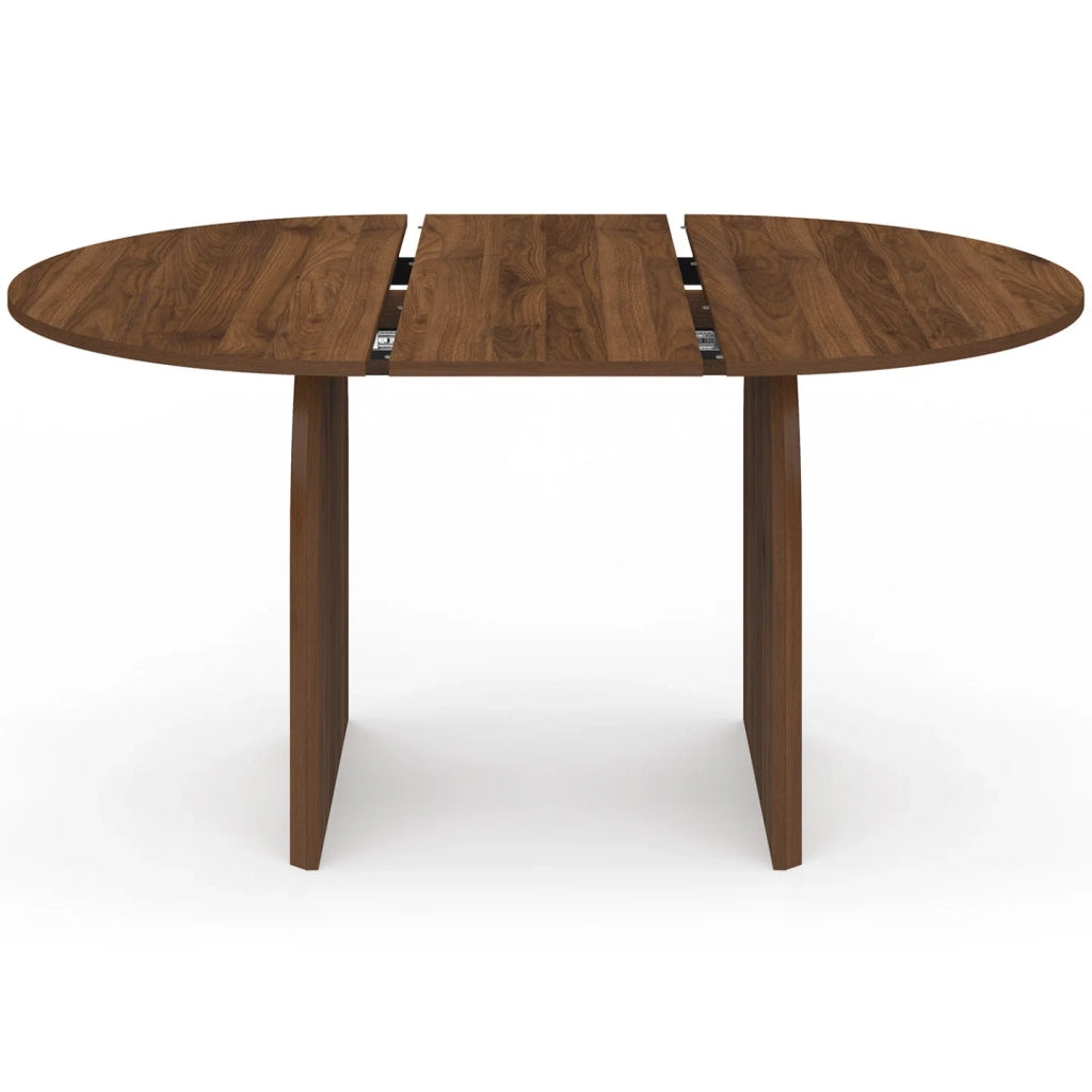 IDMarket - Tavolo da pranzo allungabile ovale in stile Japandi EDITH, da 4 a 8 persone, effetto noce, 110-150 cm
