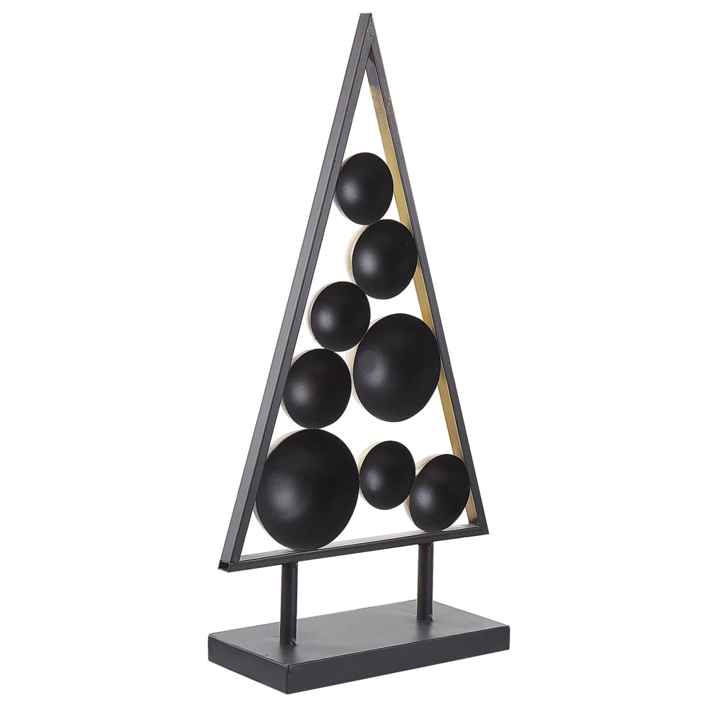 Statua decorativa Ornamenti natalizi in metallo Nero e dorato per albero di Natale