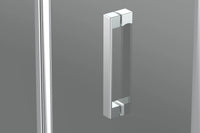 Box doccia 90x90 cm semicircolare angolare H195 cm ELIA Cromato