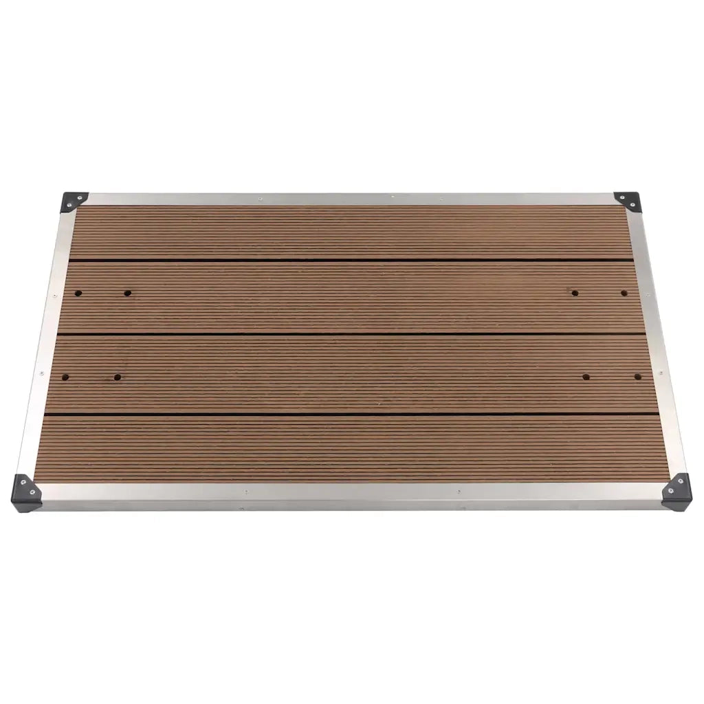 Doccia da Giardino con Base Marrone 225 cm in Acciaio Inox 3070787