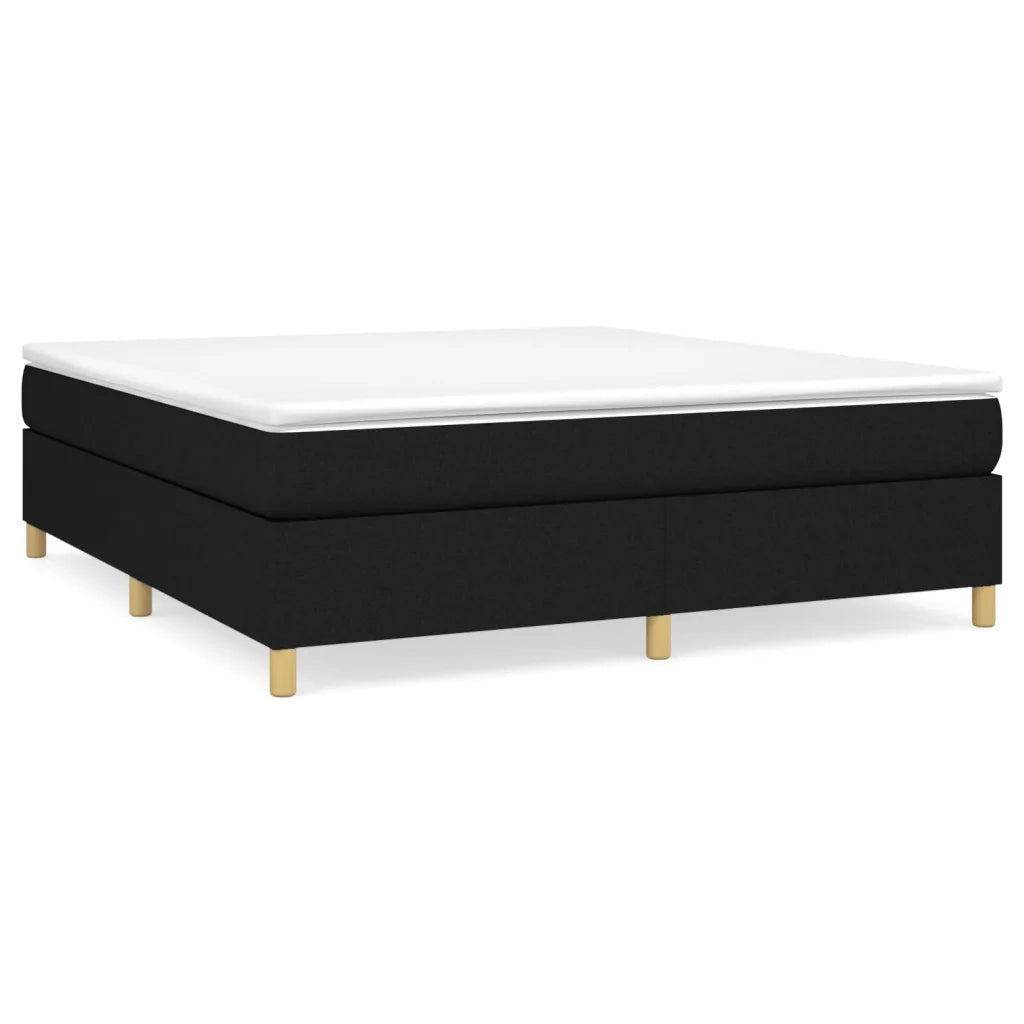 Struttura Letto a Rete a Molle Nero 180x200 cm in Tessuto 3120979