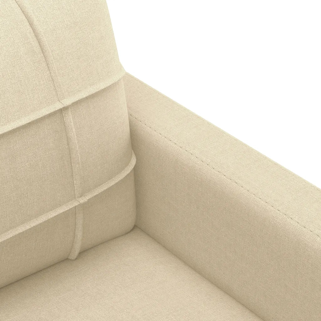 Divano a 2 Posti Crema 140 cm in Tessuto 359093