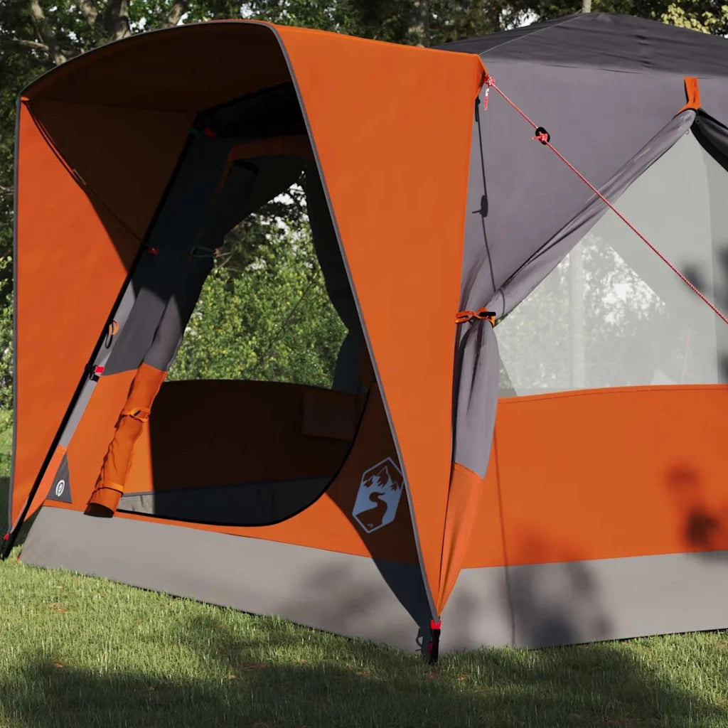 Tenda Cabina 7-Persone Grigio e arancione 400 x 350 x 212 cm 42004028