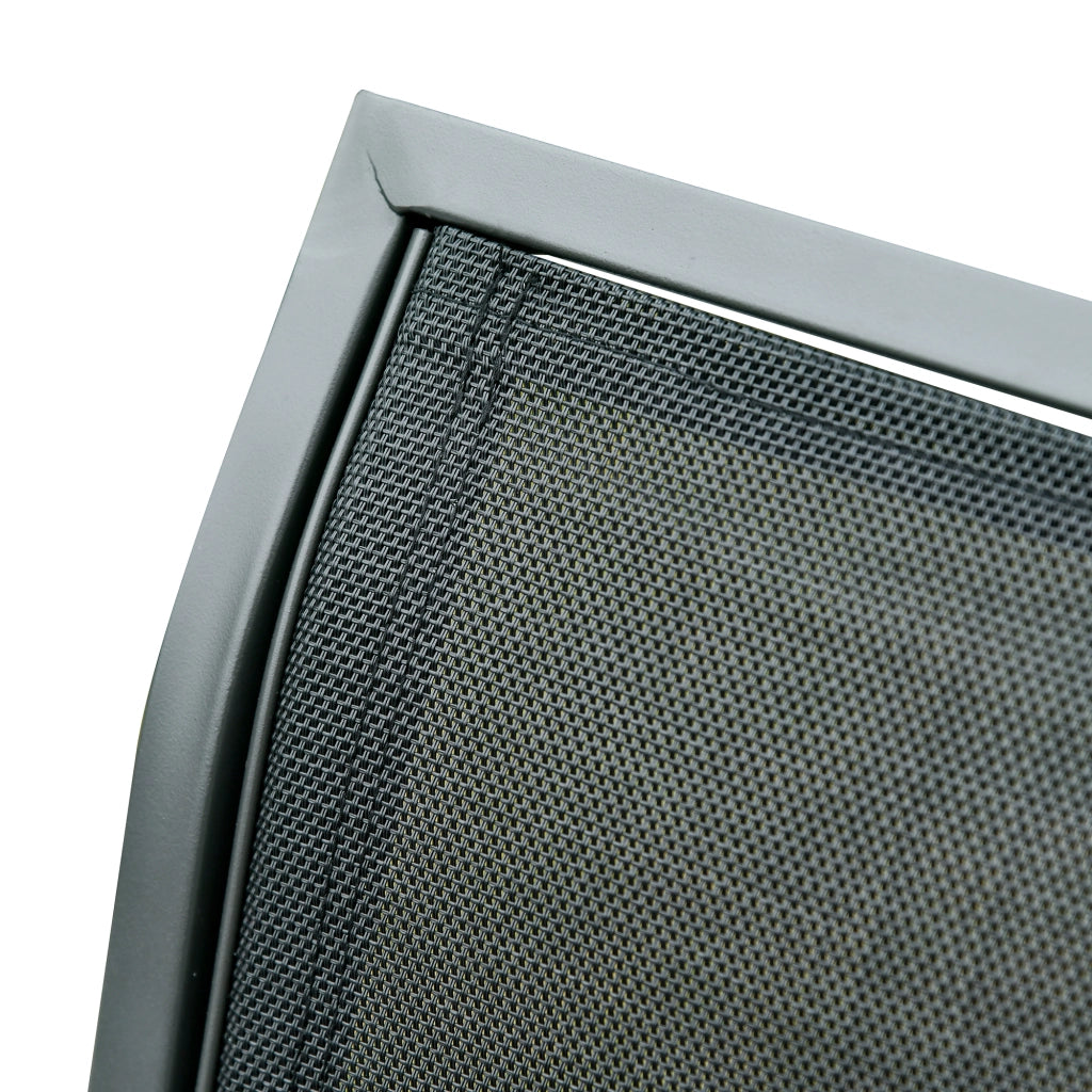 PANCA Oscillante 147 x 75 x 85 cm Metallo Nero per 3 Persone