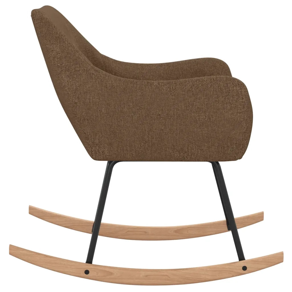 Sedia a Dondolo Marrone in Tessuto cod mxl 33835