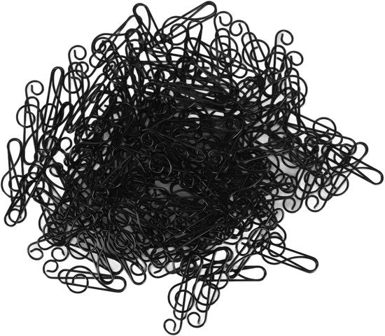 Clip per foglio 100 pezzi - Clip metallica per documenti - Organizzazione ufficio - Design creativo - Materiale per la gestione degli spazi di lavoro - Contenitore per archiviazione - Clip per foglio
