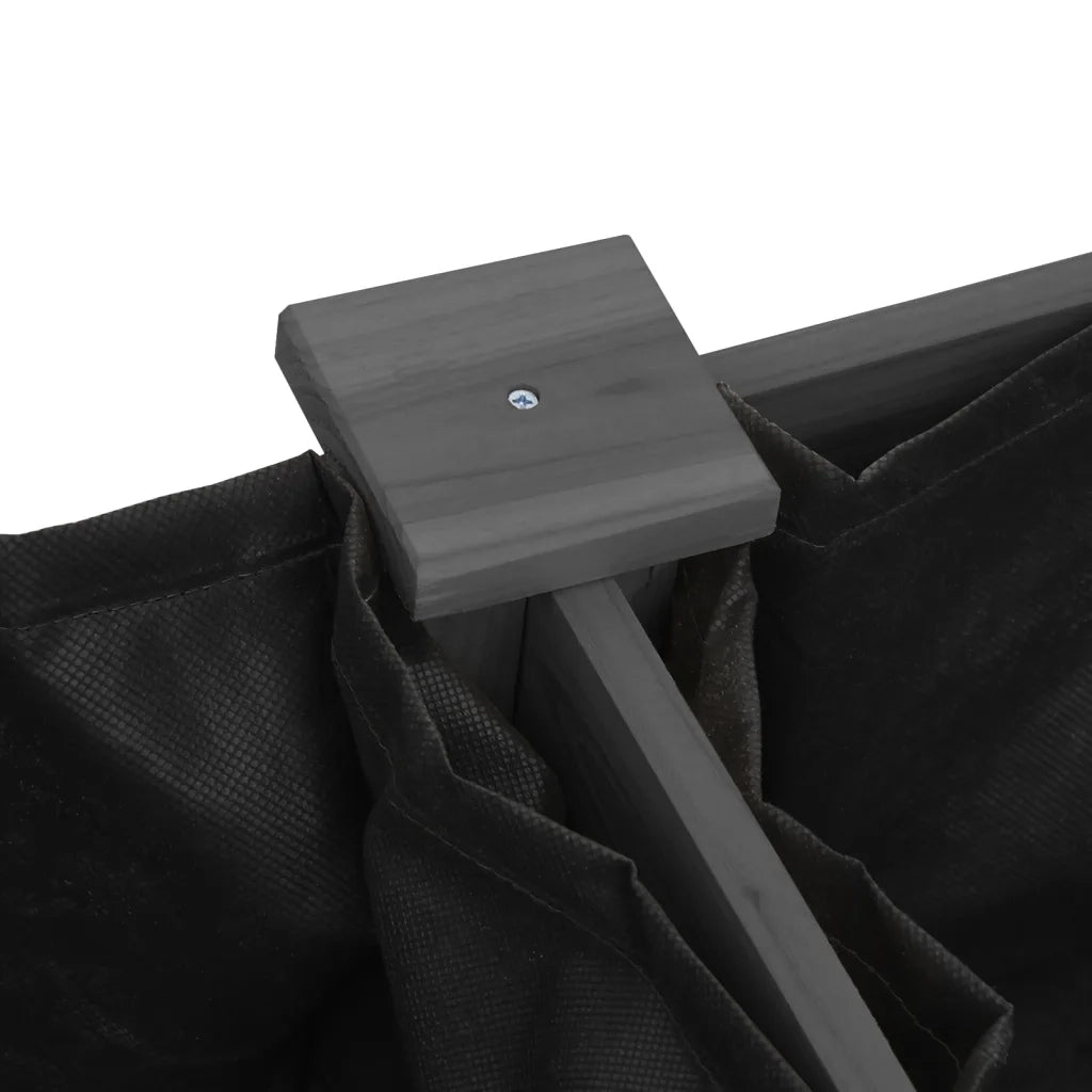 Fioriera con Fodera-Vaso-Contenitore per Piante Grigia 161x45x76cm Legno Massello di Abete