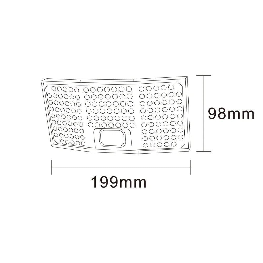 Faretto Solare LED Esterno 146 LED con Sensore Crepuscolare e Movimento, Luce Fredda 6500K, IP65, 460 Lumen, con Telecomando, con Pannello Separato, Cavo 5m