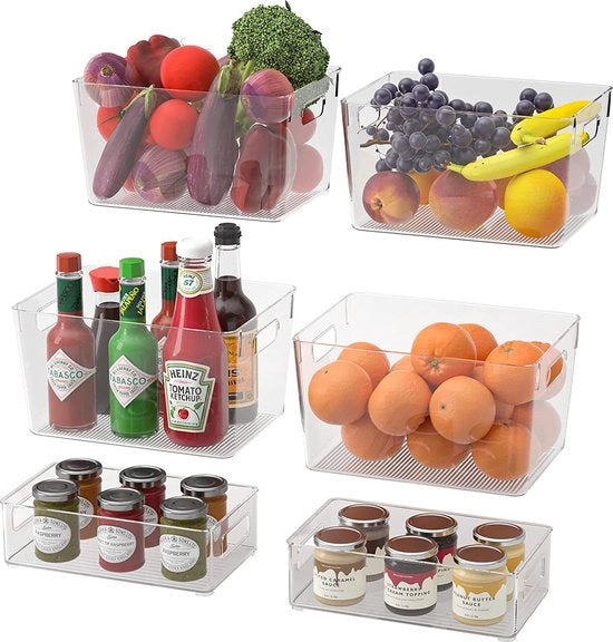 Organizzatore per frigorifero - contenitore di conservazione - scatole per frigorifero - box di conservazione duratura - organizzatore per cucina - scatole di conservazione - qualità premium