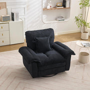 Poltrona girevole 360¡ã oversize in chenille - Xylo - Con cuscino di supporto per camera, soggiorno, cameretta