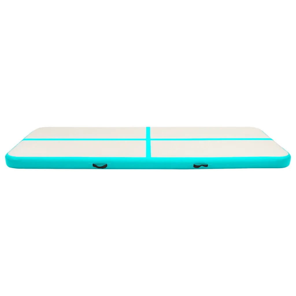 Tappetino Ginnastica Gonfiabile e Pompa 300x100x20cm PVC Verde 92678