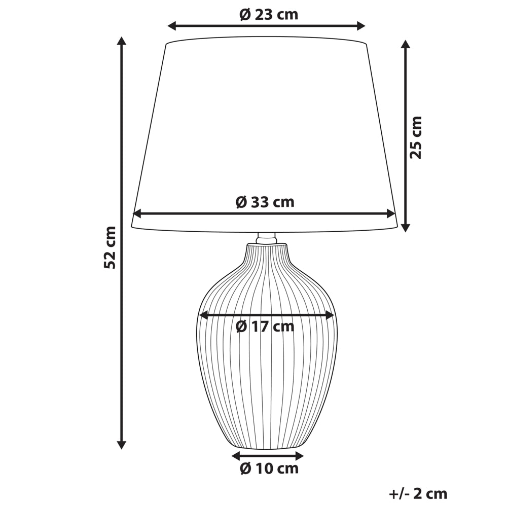 Lampada da tavolo in ceramica marrone 52 cm in lino paralume impero comodino soggiorno camera da letto illuminazione stile retrò