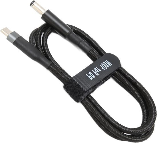 Cavo alimentatore USB Type C 100W con ingresso maschile a DC 55 mm x 21 mm - per laptop e notebook - filo Litz con doppio chip - cavo di ricarica - JD0608-1 (1 metro)