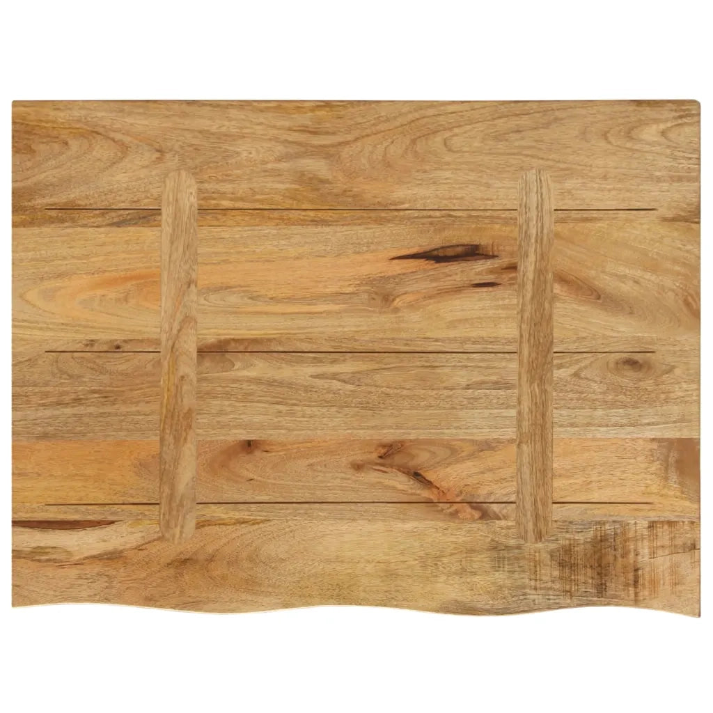 vidaXL Piano Tavolo 80x60x2,5 cm Bordi Vivi Legno di Mango Grezzo