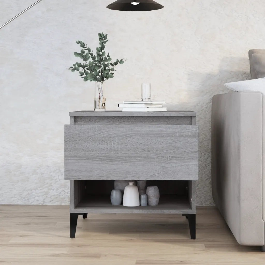 Tavolino | Tavolo laterale Grigio Sonoma 50x46x50 cm in Legno Multistrato