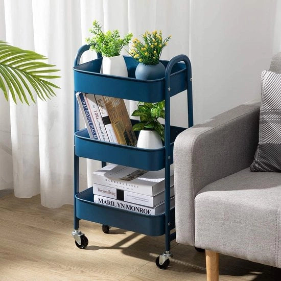 Carrello con Ruote per Organizzare la Cucina, il Trucco, la Stanza da Bagno, l'Ufficio