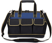 Borsa di lavoro in tela - con cinghie per spalla - blu - carrello multifunzionale per strumenti - adatto per elettricità