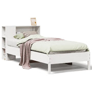 Letto singolo | Letto per adulti | Letto con Libreria senza Materasso 75x190 cm in Legno Pino