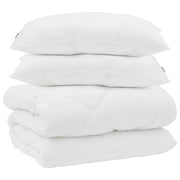 Piumone | Duvet Invernale con cuscino 3 pz Bianco Microfibra