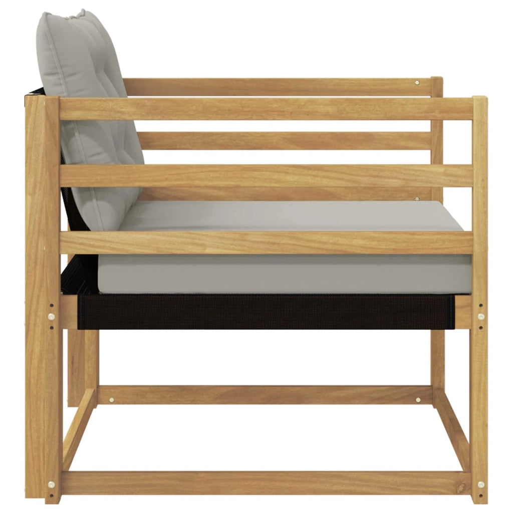 Set di divani da esterno-Sofa da giardino Legno di Acacia Massello e Textilene 967897