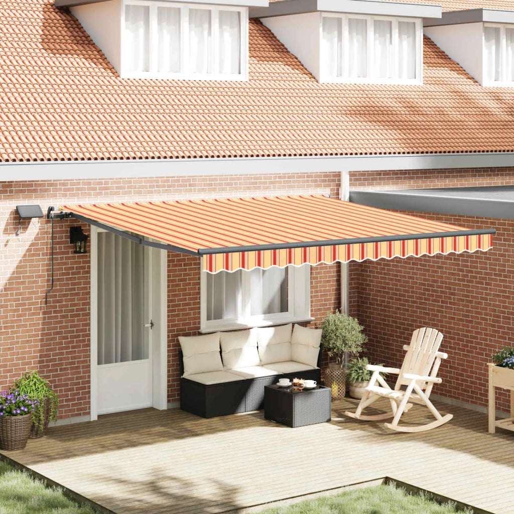 Tenda Retrattile giallo e arancione 400 ×300 cm Tessuto 3330532