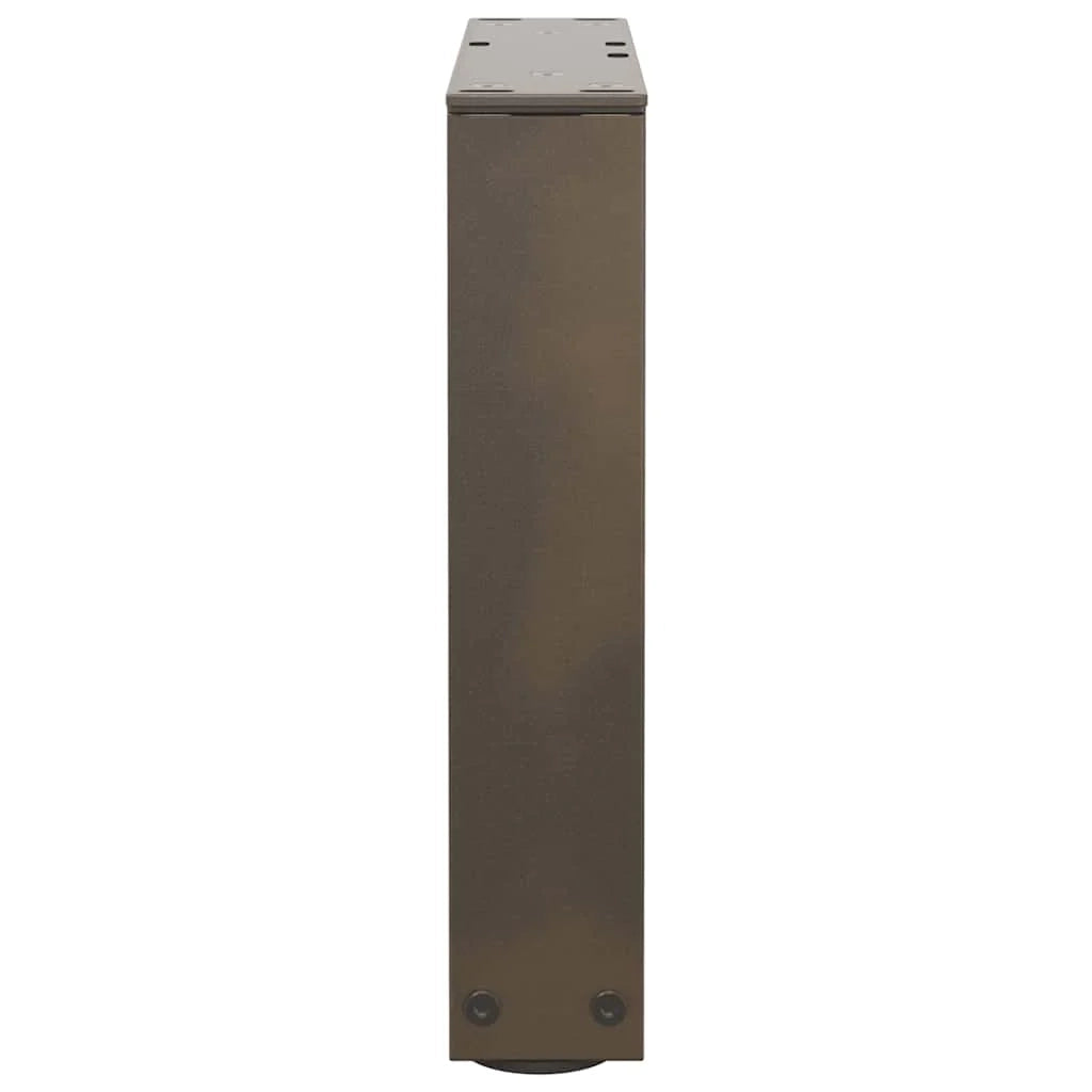 Set di 2 gambe per tavolino a forma di V 40 x 30 x 31 cm robuste ed esteticamente gradevoli design moderno in acciaio naturale 02_0056895