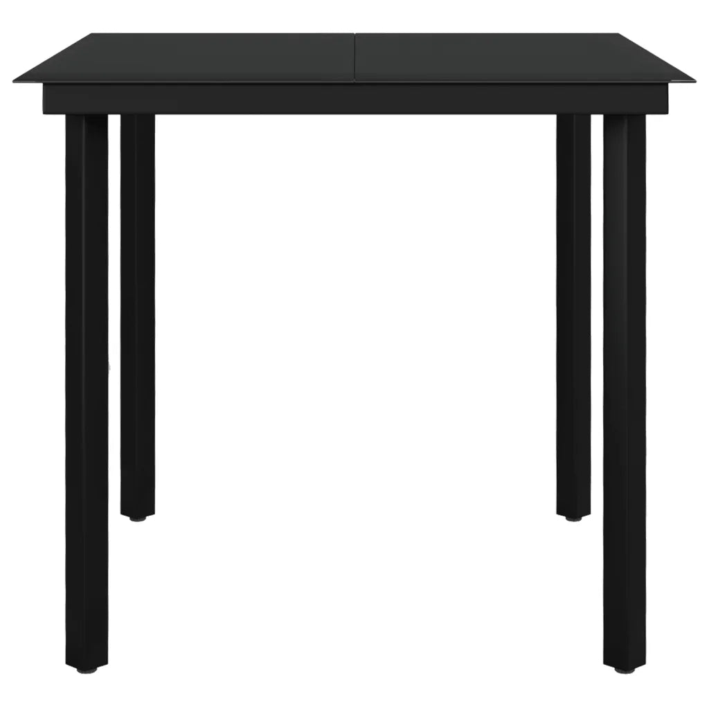 Set da Pranzo per Giardino 3 pz | Set Salotto da Giardino con Cuscini Polyrattan e Vetro
