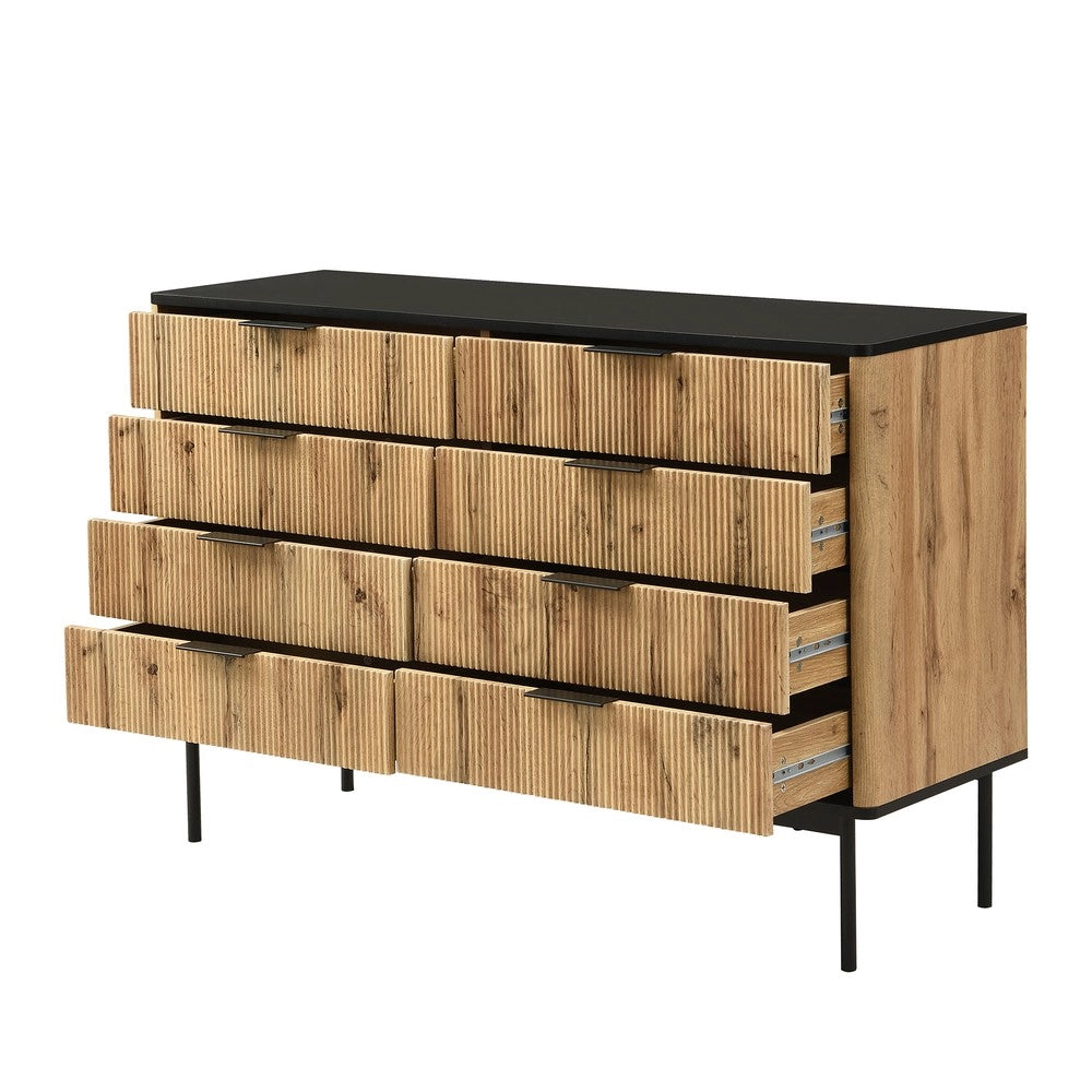 Cassettiera Moderna ¨C MINIMAL ¨C Bianco/Grigio, Legno, 120x39,5x80 cm
