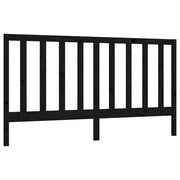 Testiera | Testata per Letto Nera 206x4x100 cm in Legno Massello di Pino