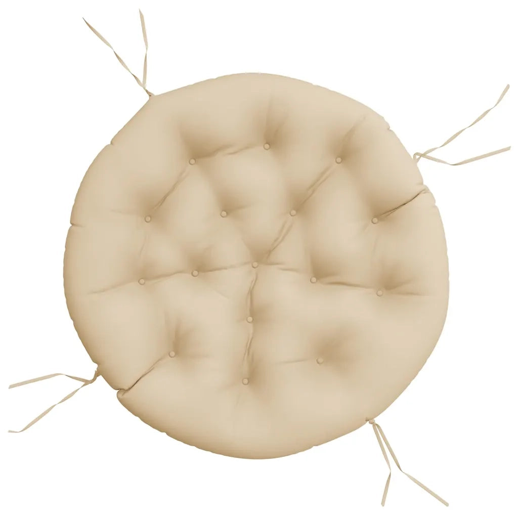 Cuscino Rotondo Beige Ã˜ 100x11 cm in Tessuto Oxford