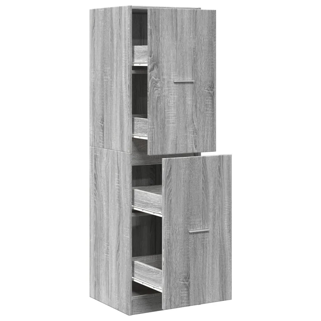 Armadietto da Farmacia Grigio Sonoma 40x41x144,5 cm Truciolato 3309641