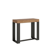 Consolle Allungabile da Esterno in Legno e Ferro H77x40x90/300cm Viola Abete Tinto Classica