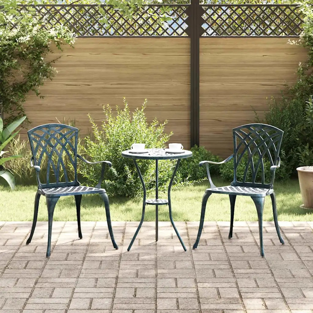 Sedia da Giardino 2 pz | Sedie da Esterno Verde 53 x 51 x 88,5cm Alluminio