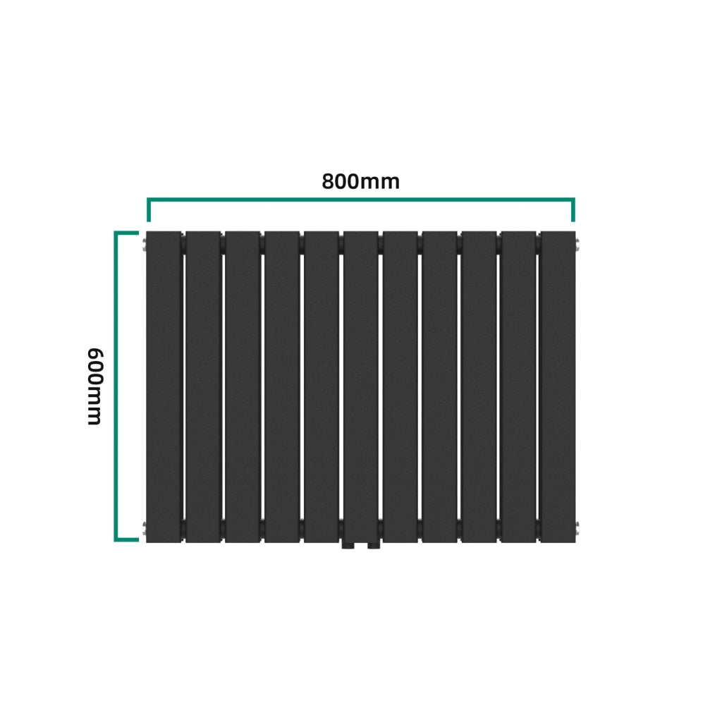 Radiatore a doppio pannello 1097 watt acciaio 60 x 80 cm nero 03_0010472