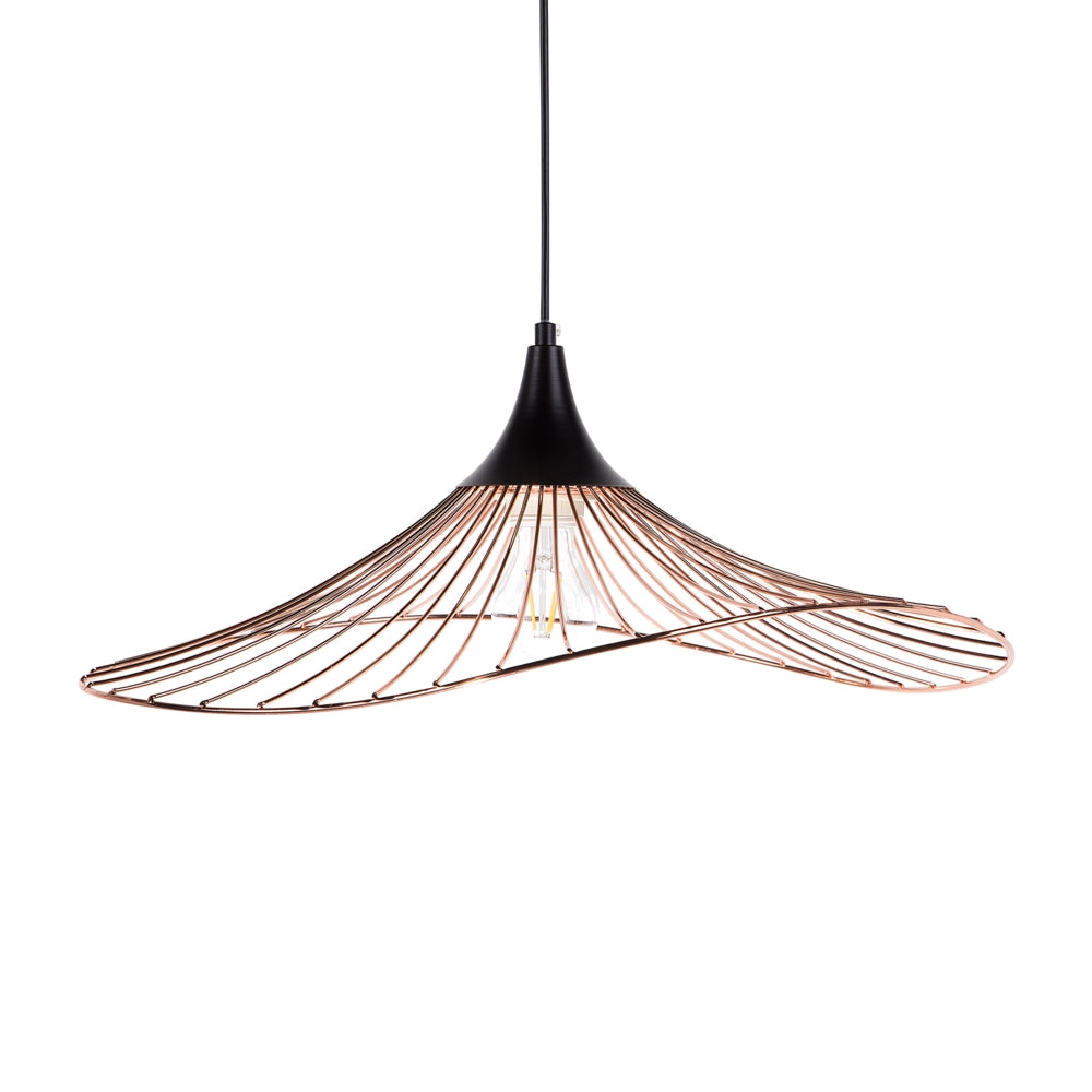 Lampada Color Rame con Paralume in metallo Filo Design Industriale