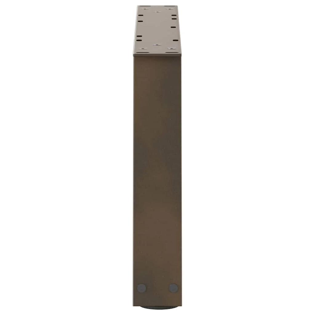 Set di 2 gambe per tavolino da caffè a forma di V 60 x 30 cm con piedini regolabili design moderno acciaio naturale 02_0056831