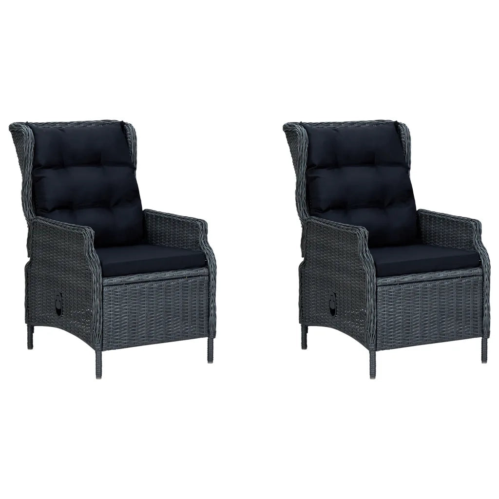 Set Mobili da Pranzo per Giardino 7 pz Grigio Scuro cod mxl 42225