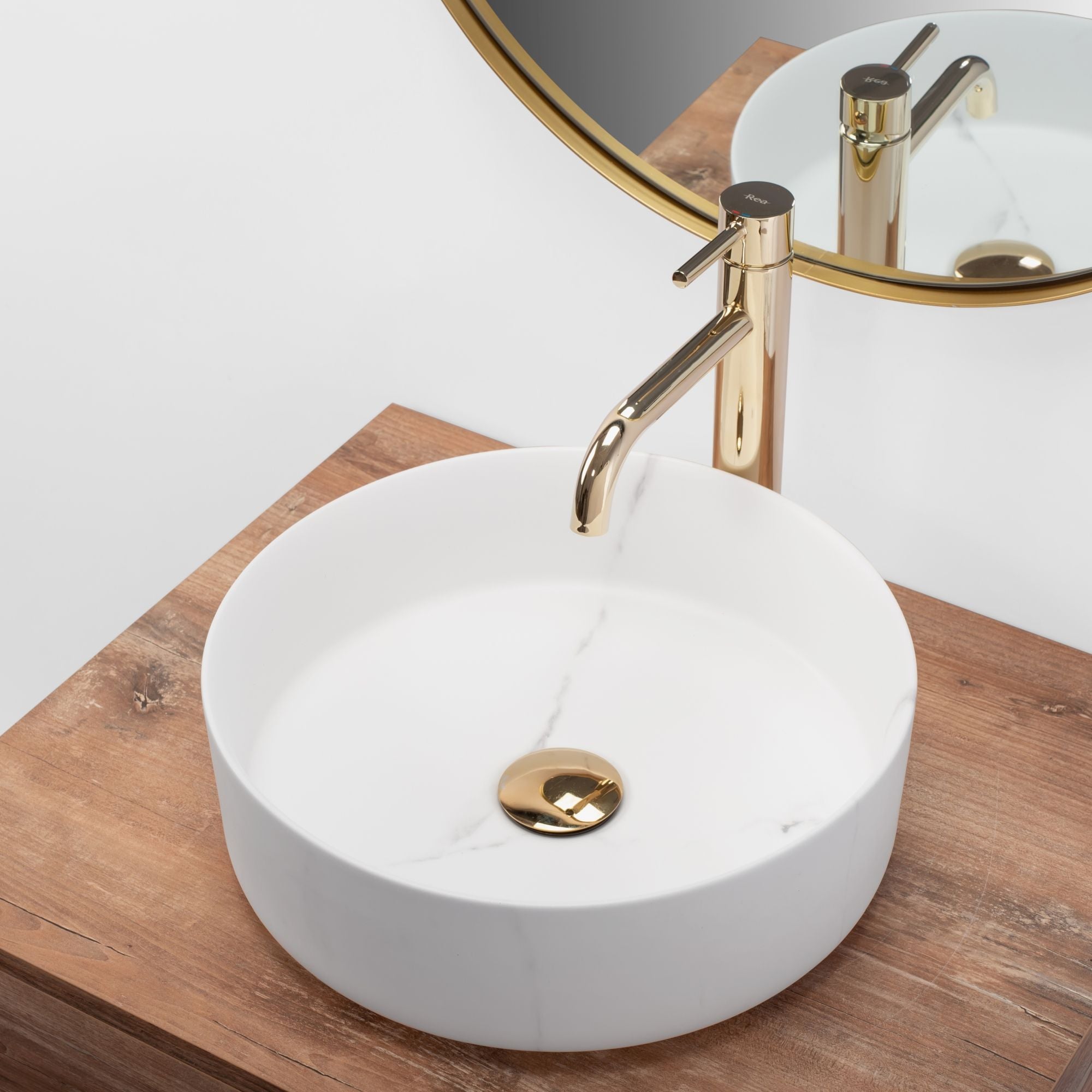 Lavabo Da Appoggio Rea Sami Marble Mat