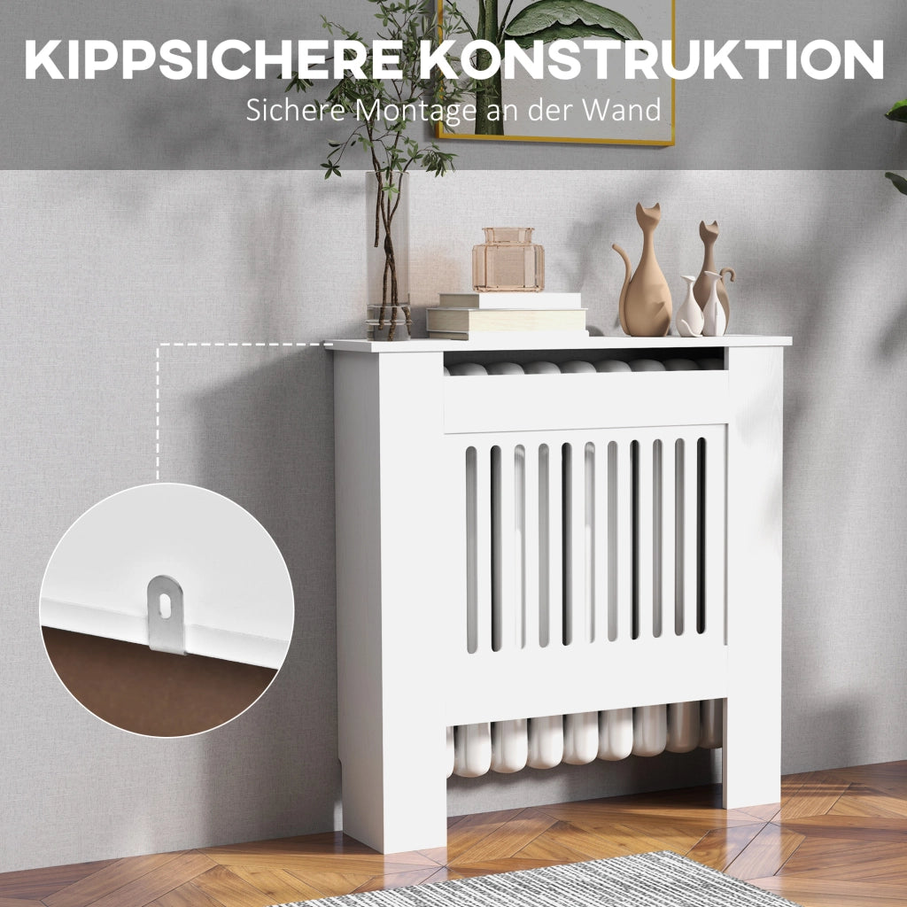 Copertura per termosifone ¨C zephmum ¨C MDF bianco 78x19x81 cm