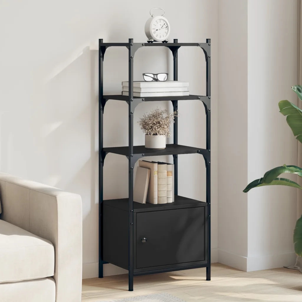 Libreria a 3 Ripiani Nera 41x30x109,5 cm in Legno Multistrato 838998