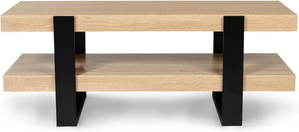 Porta TV doppio PHOENIX legno nero