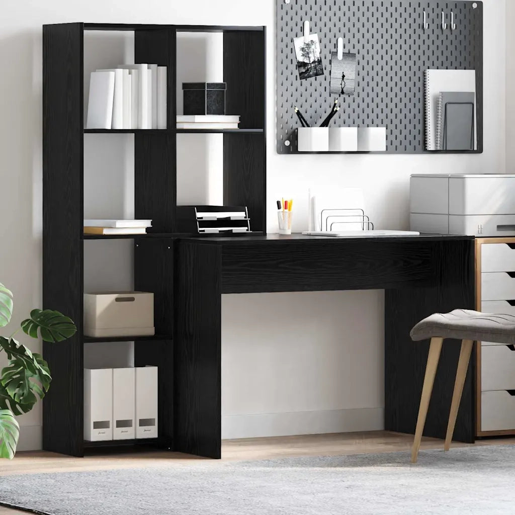 Scrivania Rovere Nero 138,5 x 55 x 143 cm Legno multistrato 3337250