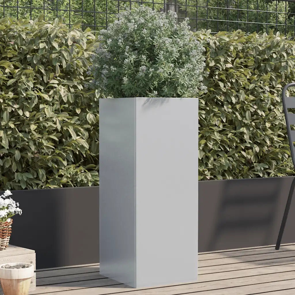 Fioriera Argento 32x29x75 cm in Acciaio Zincato 841576
