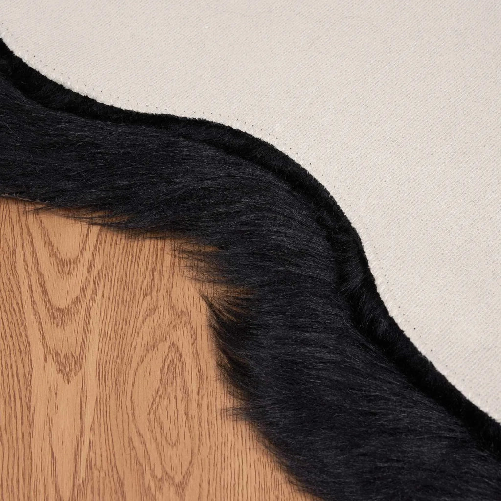 Tappeto in finta TAFALLA Nero 50 x 80 cm Poliestere 42021584