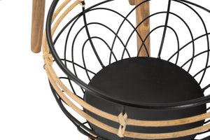 Set 3 Porta Vasi Oporto Ø 35x54,5-30x48-25x41,5 cm in Rattan