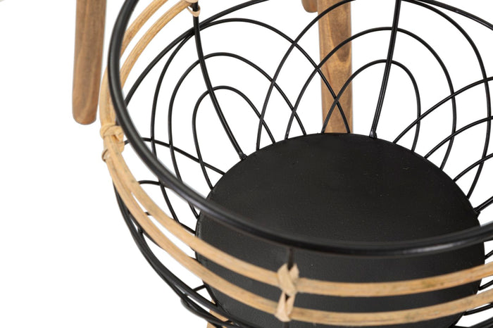 Set 3 Porta Vasi Oporto Ø 35x54,5-30x48-25x41,5 cm in Rattan