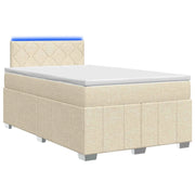 Letto box spring con materasso Crema 120 x 190 cm Tessuto 3452640
